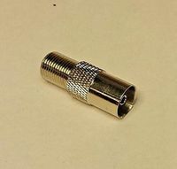 CBK Supply - FP400 Rf adapter: F-female Usa Ant plug to Pal female Europe Radio-Tv connector