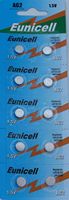 10 Eunicell AG2 / 197 / 397 / LR726 Button Cell 1.5V Battery Long Shelf Life No Mercury (Expire Date Marked)