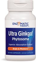 Enzymatic Therapy Ultra Ginkgo! Phytosome Superior Absorption Extract Brain & Memory, 120 Vcaps