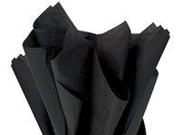 Pack Of 480, Solid Black Tissue Paper 20 X 30" Sheet Half Ream Made From 100% Post Industrial Recycled Fibers Made In USA