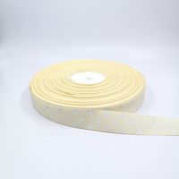 20Yard A Lot Printed Polka Dots Satin Ribbon Wedding Party Decorative DIY Ribbons (Milk White)