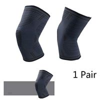 Lrufodya Athletics Knee Compression Sleeve (1 Pair) Support for Running, Jogging, Sports - Knee Brace for for Comfort–Helps with Hypermobility, Ligament Tear, Injuries (Black, XL)