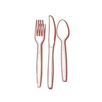 Fineline Settings Extra Heavy Cutlery Combo, White  960 Pieces