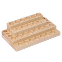 Joyeee 4 Tier Wood Essential Oil Display Stand, Oil Bottle Display Storage Organizer Container, Oil Rack Holder - Holds 30 Oil Bottles, Display Holder for Organizing & Displaying Oils