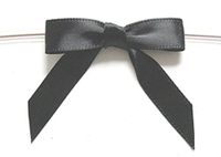 BAYWIND LTD; 2.75" Twist Tie Bows- 100pc (Black)