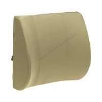 Orthopedic Wedge Lumbar Support Back Cushion Pillow Memory Foam & Synthetic (PU) Leather. This Lumbar Support is Perfect for The Office Chair or The car by USA Cash and Carry - PrimeTrendz TM (Beige)