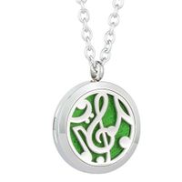 GelConnie Fragrance Essential Oil Diffuser Necklace Music Note Aromatherapy Pendant Stainless Steel Locket Scented Jewelry for Women, Lady, Wife CSFL091