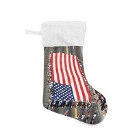 Personalized Christmas Stocking Very Trendy Independence Day Background Santa Xmas Tree Decor Socks Gift Kids Fireplace/Restaurant/Hotel/Club/bar