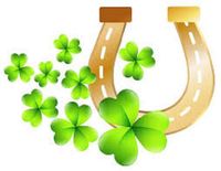 HotSaleStore Sticker Seals 48 ST. Patricks Day Horseshoe Clover!!! Sticker Label Envelope Seals 1.2" Round