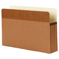 Smead Easy Grip File Pocket, Straight-Cut Tab, 3-1/2" Expansion, Legal Size, Redrope, 4 per Pack (73218)