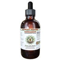 Cinnamon Alcohol-Free Liquid Extract, Cinnamon (Cinnamomum Verum) Dried Bark Glycerite Hawaii Pharm Natural Herbal Supplement 4 oz