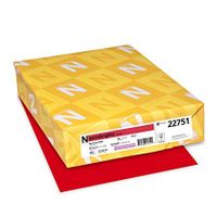 Neenah Paper Astrobrights Colored Cardstock, 8.5"x11", 65 lb /176 gsm, Re-Entry Red, 250 Sheets (22751)