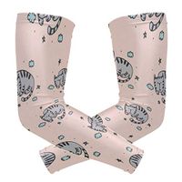 LEVEIS Cute Cats Colorful Arm Sleeves UV Protection for Men Women Sunblock Protective Gloves Running Golf Cycling Driving Long Arm Cover 1 Pair