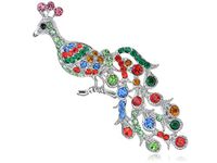 Vintage Peacock Bird Blue Rhinestone Crystal Large Bird Gold-plated Brooch Pin Daily Popular Fashion Novelty Creation Aesthetic Beauty | pattern - Style-7