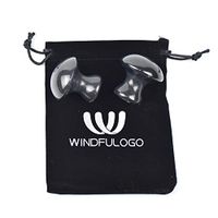 Windfulogo 2 Pcs Mushroom Shaped Massage Stones Natural Bian Stone Hot Rock for Spa Massage (2-S, Black)