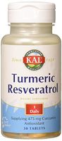 Kal Turmeric Resveratrol Tablets, 30 Count