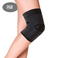 OrthoSleeve KS7 Compression Knee Sleeve for Knee Pain Relief, Aching Knees, patellar tendonitis and Arthritis Relief (2XL, Pair, Black)