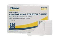DUKAL 8517 Basic Care Conforming Stretch Gauze Bandage, 2", Non-Sterile