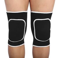 Zerone Sponge Knee Pads for Adult and Children, High Elastic Non-Slip Thick Sponge Protective Knee Guard Wrap Protector Brace Support for Volleyball, Wrestling, Snowboarding and Hockey(Black)