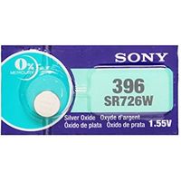 Sony 396 (SR726W) 1.55V Silver Oxide 0% Hg Mercury Free Watch Battery (2 Batteries)