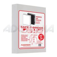 Adorama Plastic Storage Binder Box with 3 'O'-Rings, 9x11, Portrait Format, Color: White (12 Binders)