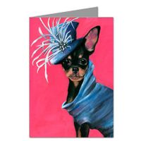 Chihuahua in Haute Couture Dress Note Card Set
