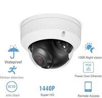 POE IP Camera Dome HD 4MP H.265 2.8MM Lens Onvif Outdoor Security Camera with 98ft IR Night Vision, Remote Viewing, IP66 Waterproof CCTV Camera for Outdoor and Indoor