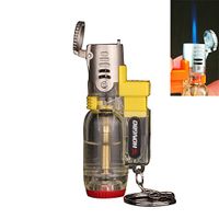 Transparent Jet Torch Flame Lighter Windproof Butane Lighter