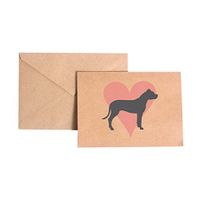 Pitbull Pink Heart Stationery Note Card Set