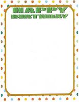 Happy Birthday Polka Dots Stationery Printer Paper 26 Sheets