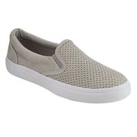 SODA IF14 Women's Perforated Slip On Elastic Panel Athletic Fashion Sneaker, Color:Clay Nubuck, Size:11