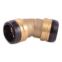 SharkBite UXL0541 45 Degree Elbow 1 1/2 Inch, Push-to-Connect, PEX, Copper, CPVC