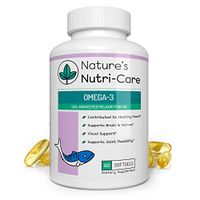 Nature's Nutri-Care Omega 3 Fish Oil - 1000 mg - 60 Softgels - Burpless Fish Oil - EPA and DHA - Sea Harvested Pelagic Fish Oil Supplement - Made in USA, 180