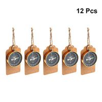 Amosfun 12PCS Wedding Favors for Guests Compass Souvenir Gift with Tags Birthday Party Gift Favors