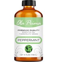 Ola Prima 4oz - Premium Quality Peppermint Essential Oil (4 Ounce Bottle) Therapeutic Grade Peppermint Oil