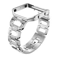 Lyperkin Stainless Steel Band,Compatible with Fitbit Blaze 22mm,for Women and Grils,Rhinestone Bling Replacement Accessory Watch Band Strap Compatible with Fitbit Blaze.
