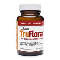 Master Supplements TruFlora - 32 Vegan Capsules - Blend of Probiotics and Enzymes for Colon Cleanse, Promotes Optimal Gut Health, Energy Booster - Gluten Free - 32 Servings