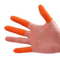 COOSKIN Latex Finger Cots Reusable Rubber Fingertips Protective Glove Heavy Duty Industrial Grade Finger Cots (Pack of 100) (Large)