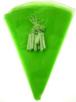 Organza Wine Bottle Wrap with Tassel, 18-inch, 6-pack (Apple Green)