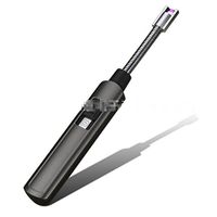 New Electric-arc Lighter USB Rechargeable, 360° Flexible Neck Plasma Beam Lighter, Versatile Plasma Arc Lighter, Wind Proof, Twist Turn & Bend In Any Direction(black)