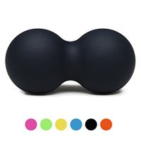 Sphyrna Lacrosse Massage Ball Double Peanut Ball Exercise Ball Fitness Ball for Deep Tissue Trigger Point and Myofascial Release Foot Massage Yoga Fitness Sport Muscle Tension Release (Black)