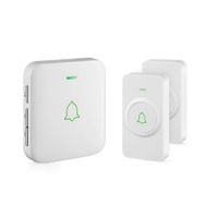 Wireless Door Bell, AVANTEK CW-21 Mini Waterproof Wireless Doorbell Operating at Over 1000 Feet, 2 Remote Buttons Can Have Different Tones, 52 Melodies, CD Quality Sound and LED Flash