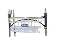 Drive Medical Walker Basket, White, with Plastic Cup Holder