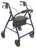 Wave Medical Deluxe Rollator Folding Walker with Wheels in (Blue)