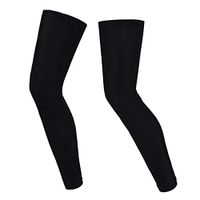 Baiyu 1 Pair Knee Leg Shin Long Sleeve Basketball Compression Guard Protector Gear Stretch Shin Sleeves Covers Antislip Injury Relief for Running Cycling Rugby Football Crossfit Various Colors- M