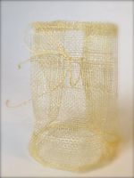 Natural gift bag/pouch made up of Sinamay fiber - Round Bottom Pouch - NATURAL SMALL (Pack of 7)