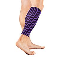 Calf Sleeve Dark Purple Chevron Protective Guard for Men Women - Basketball Football Run (1 Pair)
