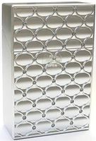 Silver Metallic Studded Push Open Cigarette Case, King Size, 3116M20S