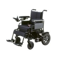 Drive Medical Cirrus Plus Folding Power Wheelchair with Footrest and Batteries, Black, 20"