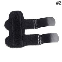 Binglinghua Pain Relief Aluminium Finger Splint Fracture Protection Brace Corrector Support with Adjustable Tape Bandage (Black)